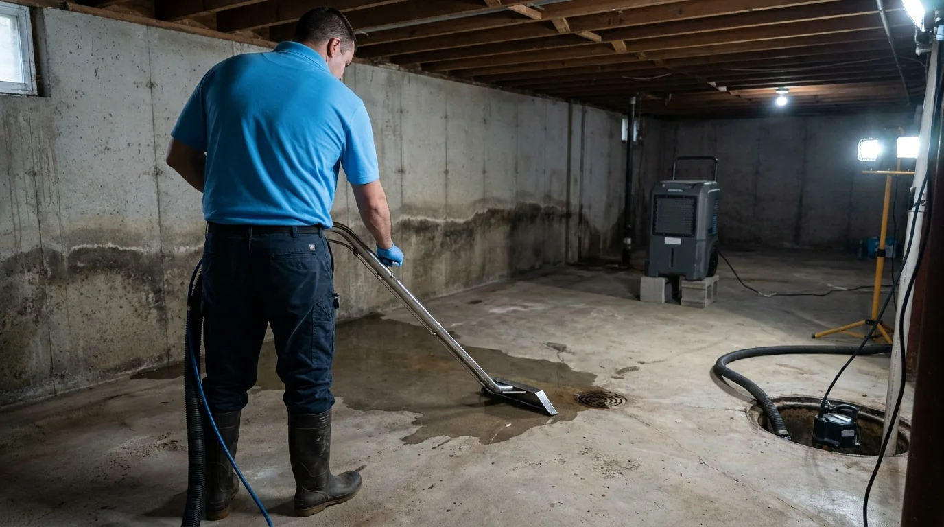 Basement Flooding Cleanup in Hackensack