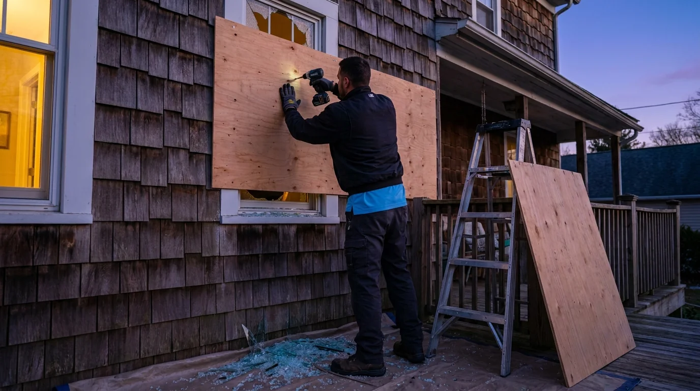 Emergency Board-Up and Tarping in Hackensack