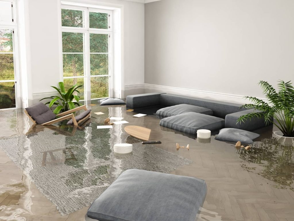 Residential water damage restoration